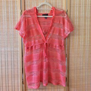 Women's Hooded Mesh Swim Cover-Up Hoodie